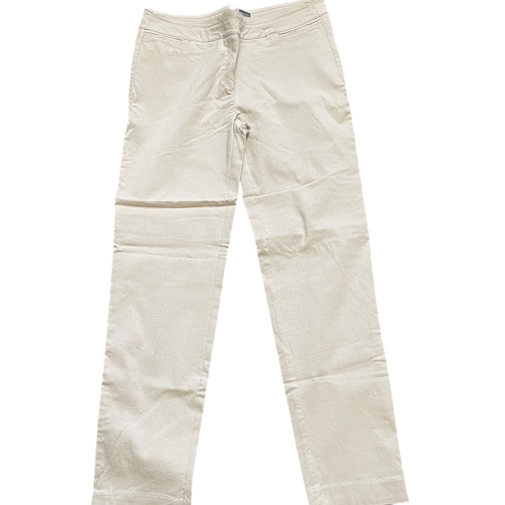 Khaki Colored New Directions Pull On Stretch Flat Front Pants Size 6